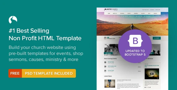 Free NativeChurch – Responsive HTML5 Template GPL WordPress Theme ...